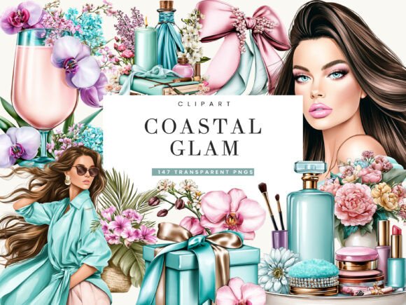 Download Coastal Glam Clipart Bundle - Glam Collection