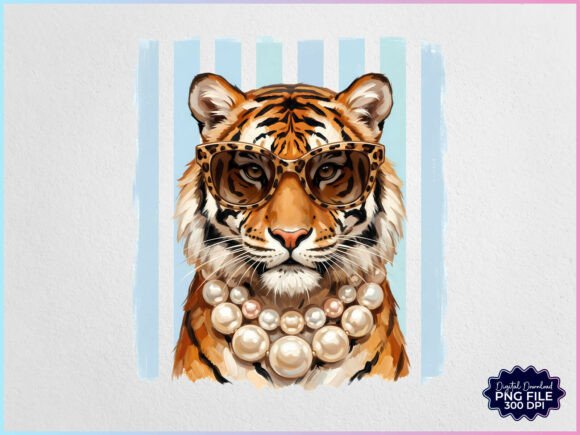 Download Preppy Glam Tiger Stripe PNG - Glam Collection
