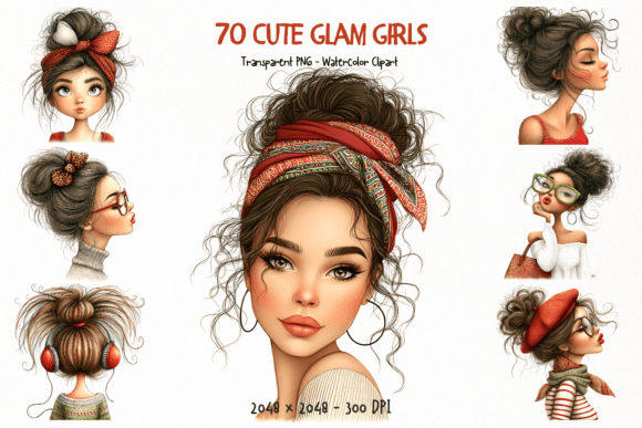 Download Cute Glam Girls PNG Clipart - Glam Collection