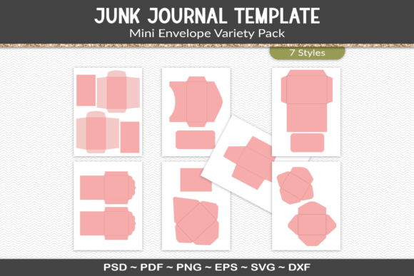 Download Junk Journal Envelopes Template Kit - Envelopes Collection