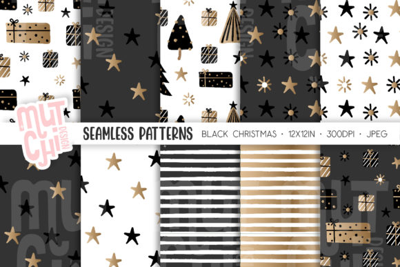 Download Black Scandinavian Christmas Patterns - Christmas patterns Collection
