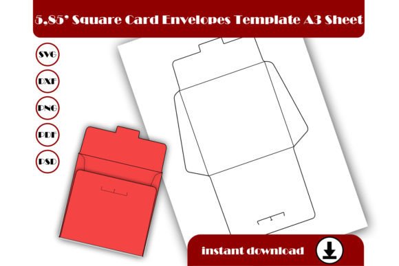Download Square Card Envelopes Template - Envelopes Collection