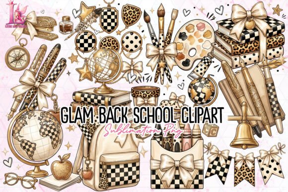 Download Glam Back School Clipart PNG - Glam Collection
