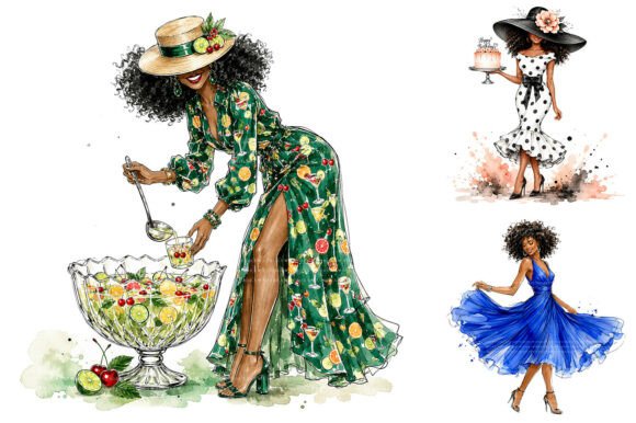 Download Glam Birthday Women Clipart Bundle - Glam Collection